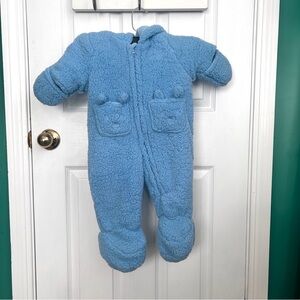 Rothschild Baby Powder Blue Teddy Bear Pram Snowsuit 6-9 mos